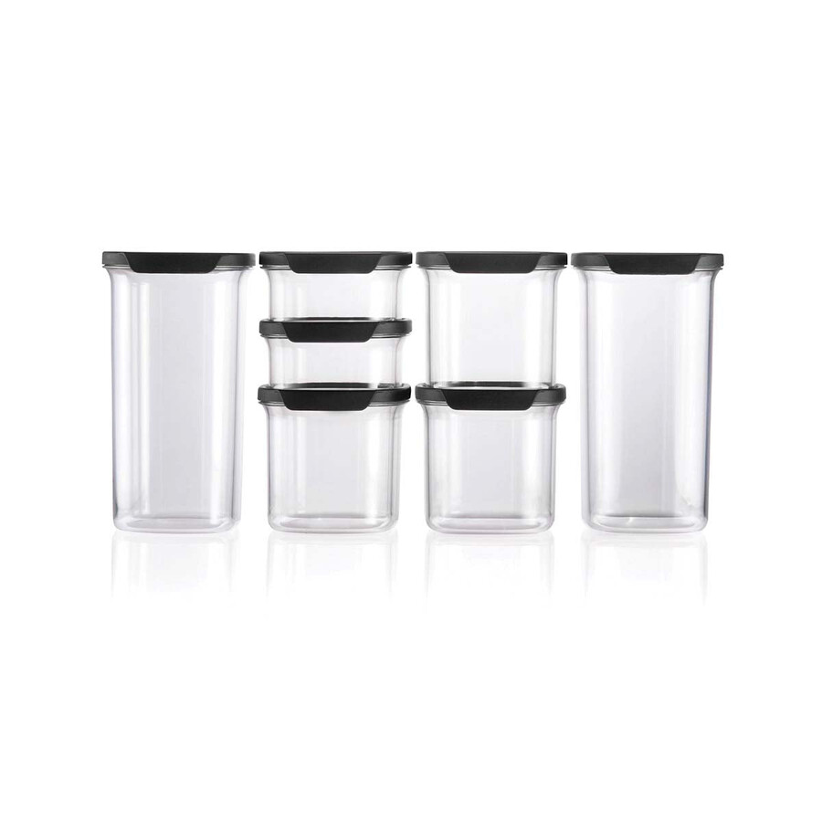 tupperware ultra clear oval 7-delige set cosmos deksels
