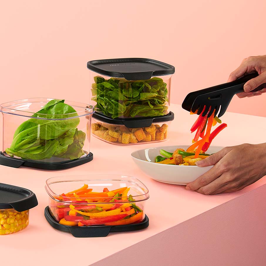 tupperware ultra clear vierkant 5-delige set cosmos afdichtringen