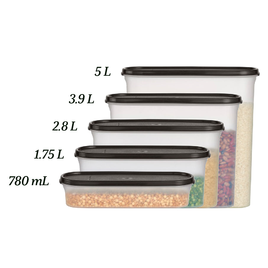 tupperware modular mates super oval 1 voedselbewaarcontainer gitzwart
