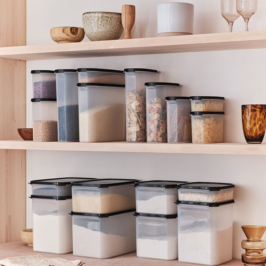 tupperware modular mates super oval 4 voedselbewaarcontainer gitzwart