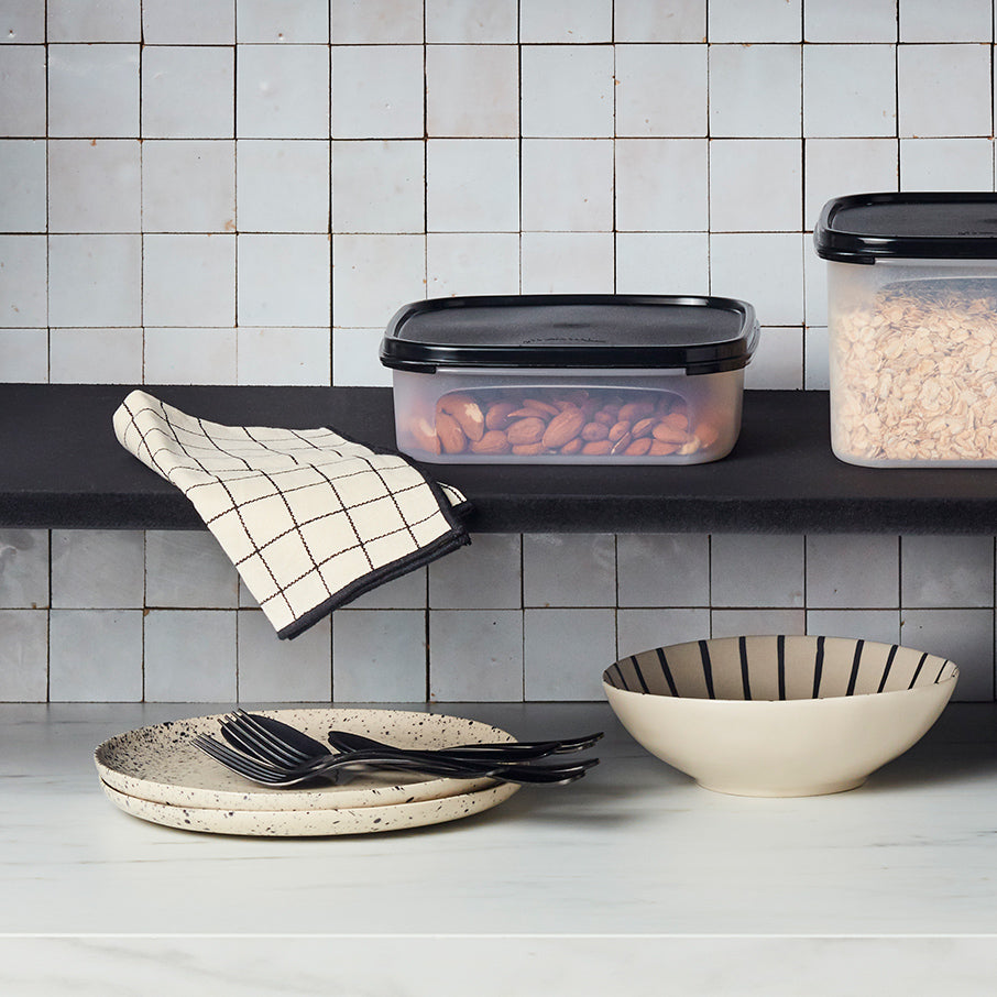 tupperware modular mates square 1 voedselbewaarcontainer gitzwart