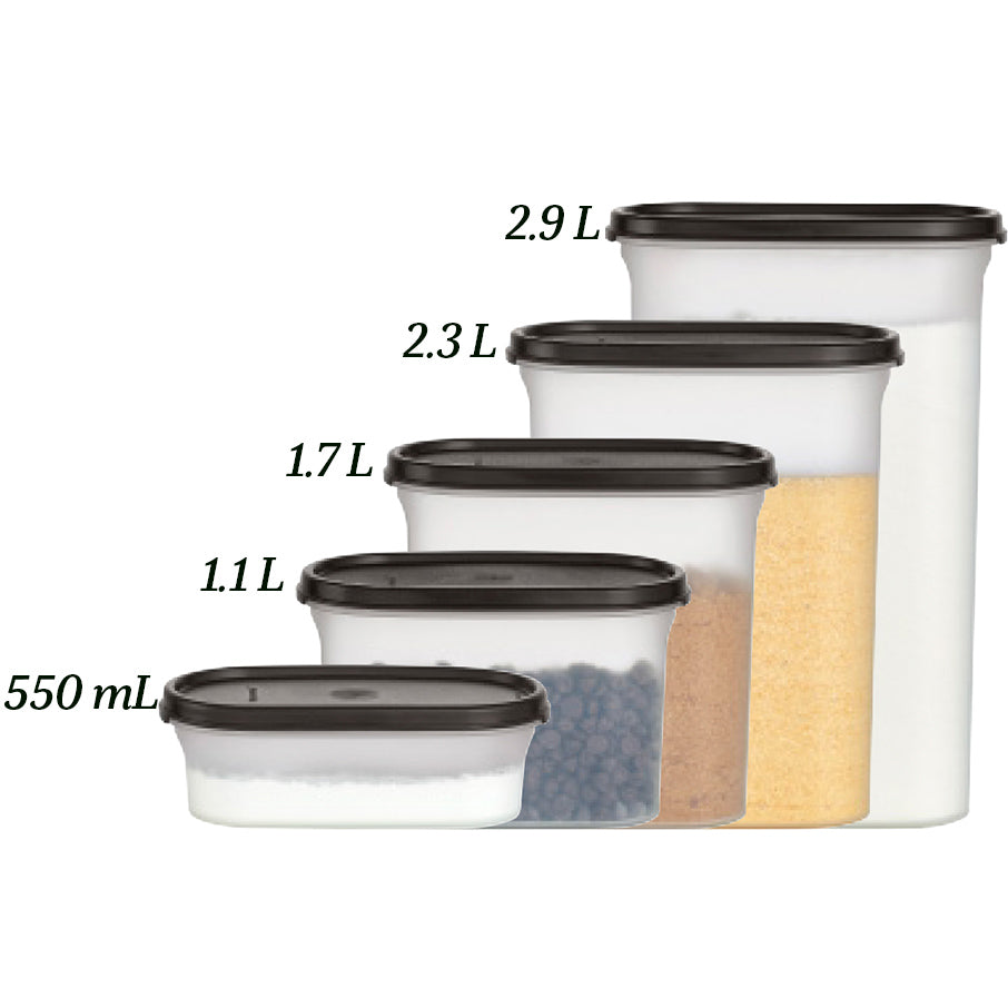 tupperware modular mates ovaal 5 voedselbewaarcontainer gitzwart