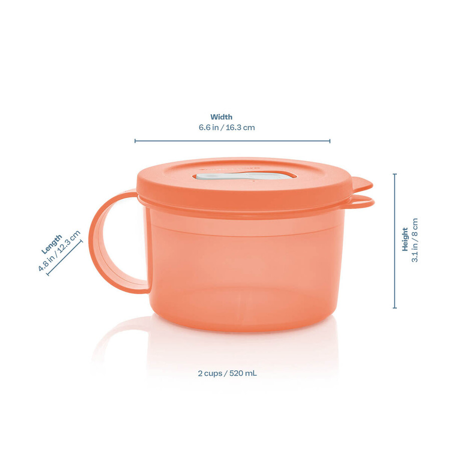 tupperware crystalwave plus magnetronsoepbeker set van 2 lekvrij cosy rosy