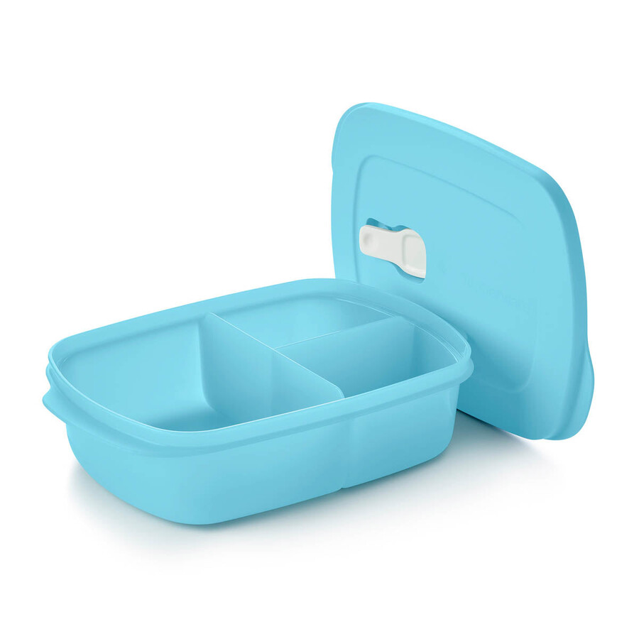 crystalwave rechthoekige schaal met vakjes blauw
