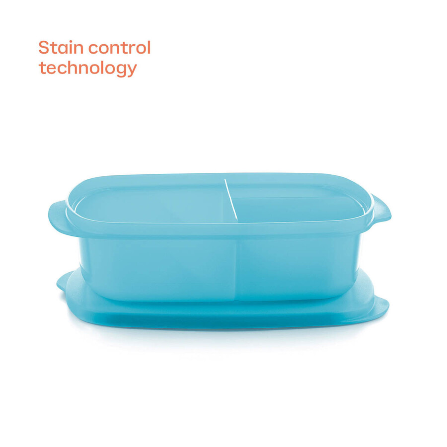 crystalwave rechthoekige schaal met vakjes blauw