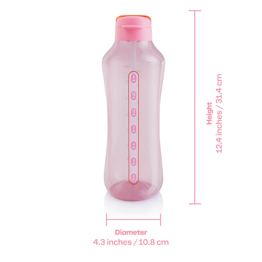 tupperware aquavibe waterfles 2 liter roze zachte snoepjes
