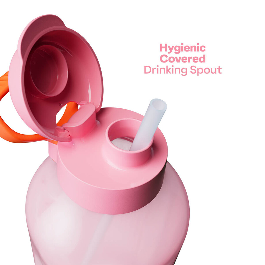 tupperware aquavibe waterfles 2 liter roze zachte snoepjes